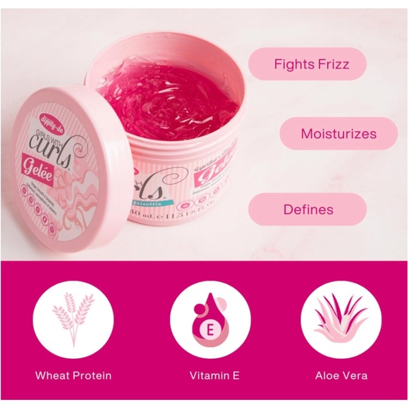 Dippity Do Girls With Curls Gelee Light Hold 11.5 Fl Oz Natural Curl Gel Lot 2 - Picture 2 of 4